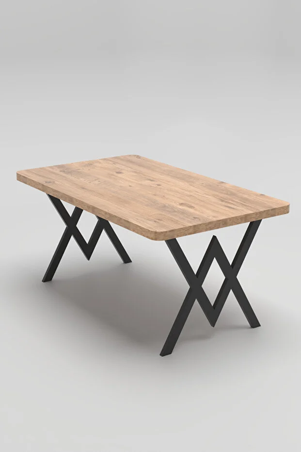 Parla Mutfak Yemek Masası W Metal Ayak 70x110 Mutfak Masası Yemek Masası Çalışma Masası